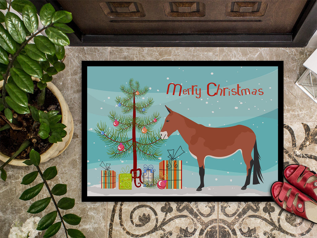 Mule Christmas Doormat Indoor Outdoor 18H X 27W Front Door Mat Rugs for Entryway, Non Slip Washable