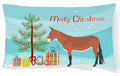 Mule Christmas Decorative Throw Pillow 12x16 Indoor Outdoor Accent Cushion, Fabric Cover with Insert for Sofa, Bed, Porch & Living Room