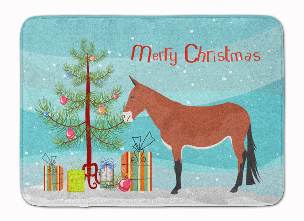 Mule Christmas Memory Foam Kitchen Mat Machine Washable Anti-Fatigue Cushion Comfort Bath or Kitchen Rug