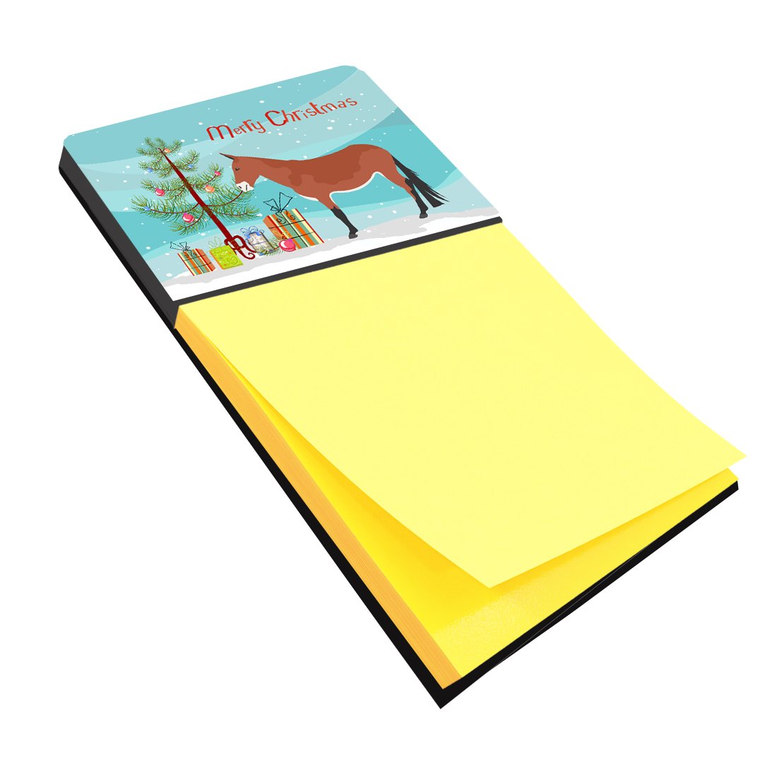Mule Christmas Watercolor Sticky Note Holder Refillable Dispenser Desk Accessory 3x3 Pad Gift