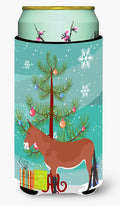 Mule Christmas Tall Boy Hugger Can Cooler Sleeve Machine Washable Drink Collapsible Insulator Beverage Insulated Holder