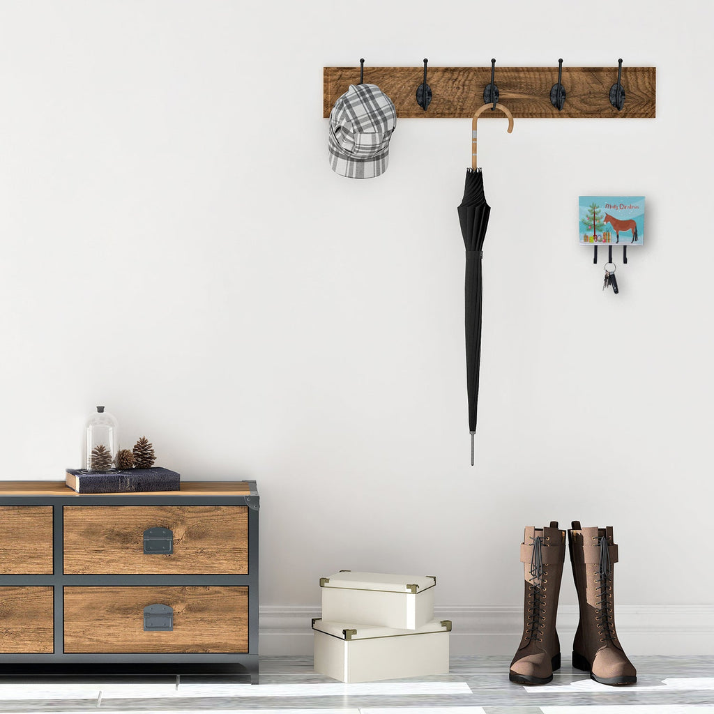 Mule Christmas Leash or Key Holder Wall Hooks, Coat Rack Wall Mount, for Hanging Keys, Towels, Aprons, Leashes