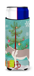 Australian Teamster Donkey Christmas Slim Can Hugger , Insulated Foam Hugger for 12 oz Slim Cans, Beer Bottles & Water Bottles, Printed in USA