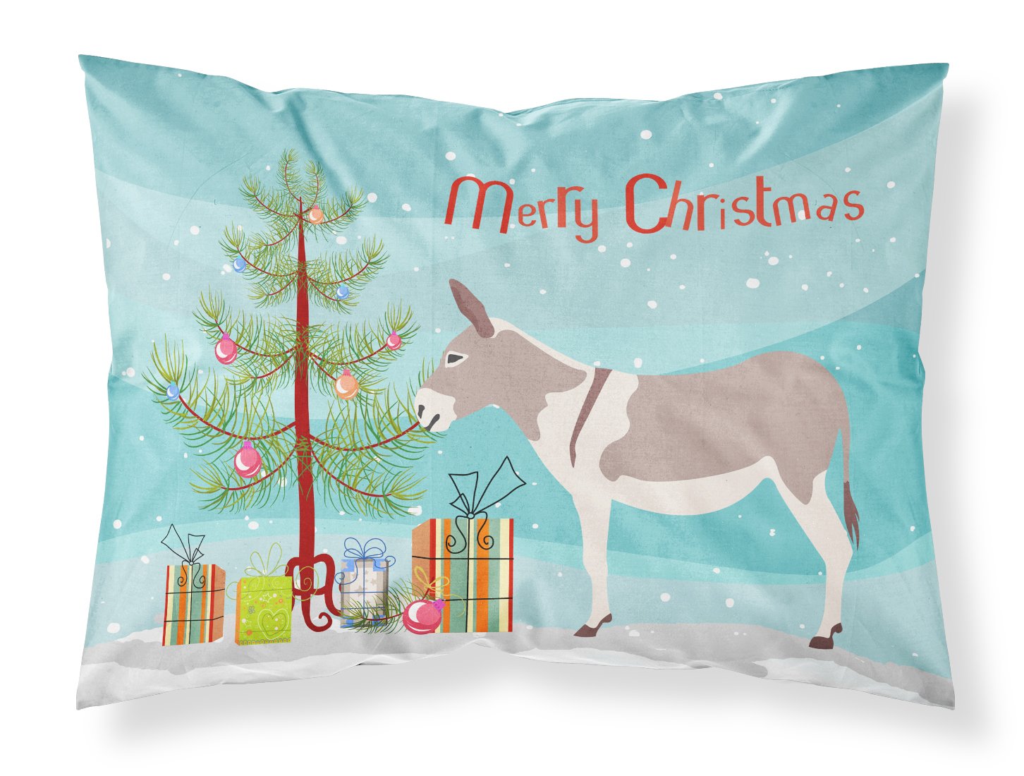 Australian Teamster Donkey Christmas Standard Pillowcase Lightweight Super Soft Easy Care Decorative Artwork Pillowcase, Standard