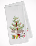 Australian Teamster Donkey Christmas Kitchen Towel Set of 2 White Dish Towels Decorative Bathroom Hand towel for Hand, Face, Hair, Yoga, Tea, Dishcloth, 19 X 28", White