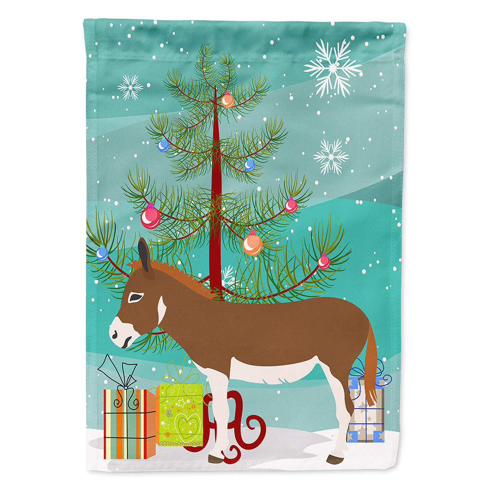 Miniature Mediterranian Donkey Christmas House Flag 28x40 Porch Sleeve Pole Decorative Outside Yard Banner Artwork Wall Hanging, Polyester