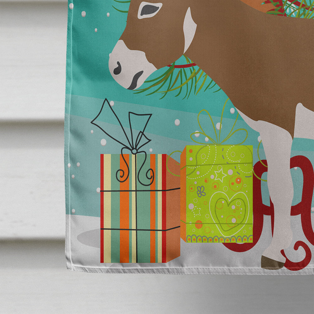 Miniature Mediterranian Donkey Christmas House Flag 28x40 Porch Sleeve Pole Decorative Outside Yard Banner Artwork Wall Hanging, Polyester