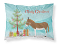 Miniature Mediterranian Donkey Christmas Standard Pillowcase Lightweight Super Soft Easy Care Decorative Artwork Pillowcase, Standard