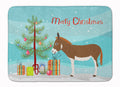 Miniature Mediterranian Donkey Christmas Memory Foam Kitchen Mat Machine Washable Anti-Fatigue Cushion Comfort Bath or Kitchen Rug