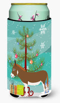 Miniature Mediterranian Donkey Christmas Tall Boy Hugger Can Cooler Sleeve Machine Washable Drink Collapsible Insulator Beverage Insulated Holder