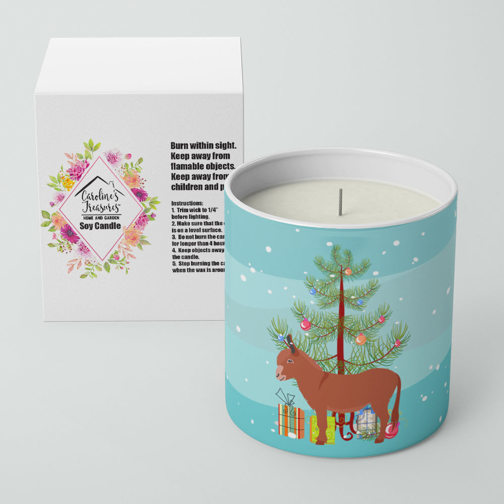 Irish Donkey Christmas Decorative Soy Candle Nature Soy Wax Essential Oil Home Decor Ideal for Bedroom Kitchen Bath Office Gift, 10 oz