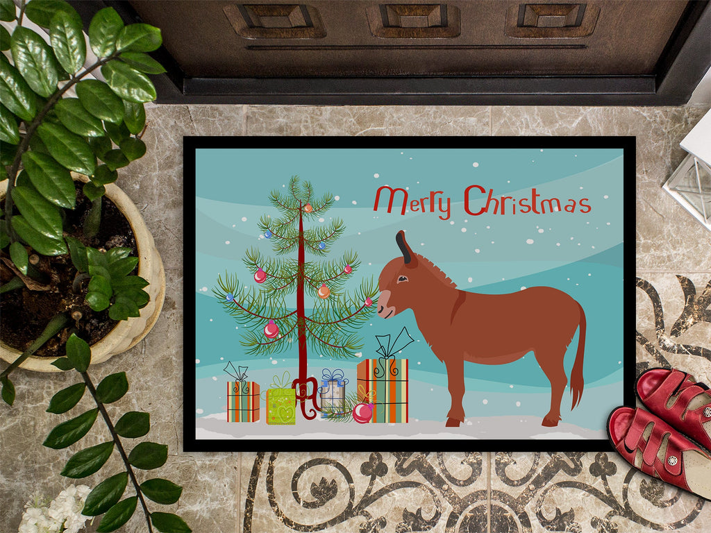 Irish Donkey Christmas Doormat Indoor Outdoor 24H X 36W Front Door Mat Rugs for Entryway, Non Slip Washable Low Pile,