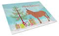 Irish Donkey Christmas Cutting Board Tempered Glass Kitchen Cutting Surface, Heat Resistant Chopping, Non-Slip Feet, Food Prep & Serving