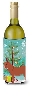 Irish Donkey Christmas Wine Bottle Hugger Gift Sleeve for Standard 750 ml Bottles, Insulated Reusable Also Fits Mini Shot & Pint Bottles