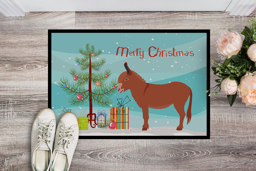 Irish Donkey Christmas Doormat Indoor Outdoor 18H X 27W Front Door Mat Rugs for Entryway, Non Slip Washable