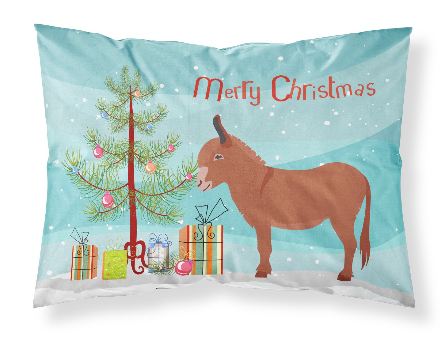Irish Donkey Christmas Standard Pillowcase Lightweight Super Soft Easy Care Decorative Artwork Pillowcase, Standard