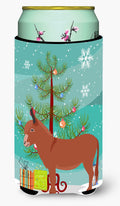 Irish Donkey Christmas Tall Boy Hugger Can Cooler Sleeve Machine Washable Drink Collapsible Insulator Beverage Insulated Holder