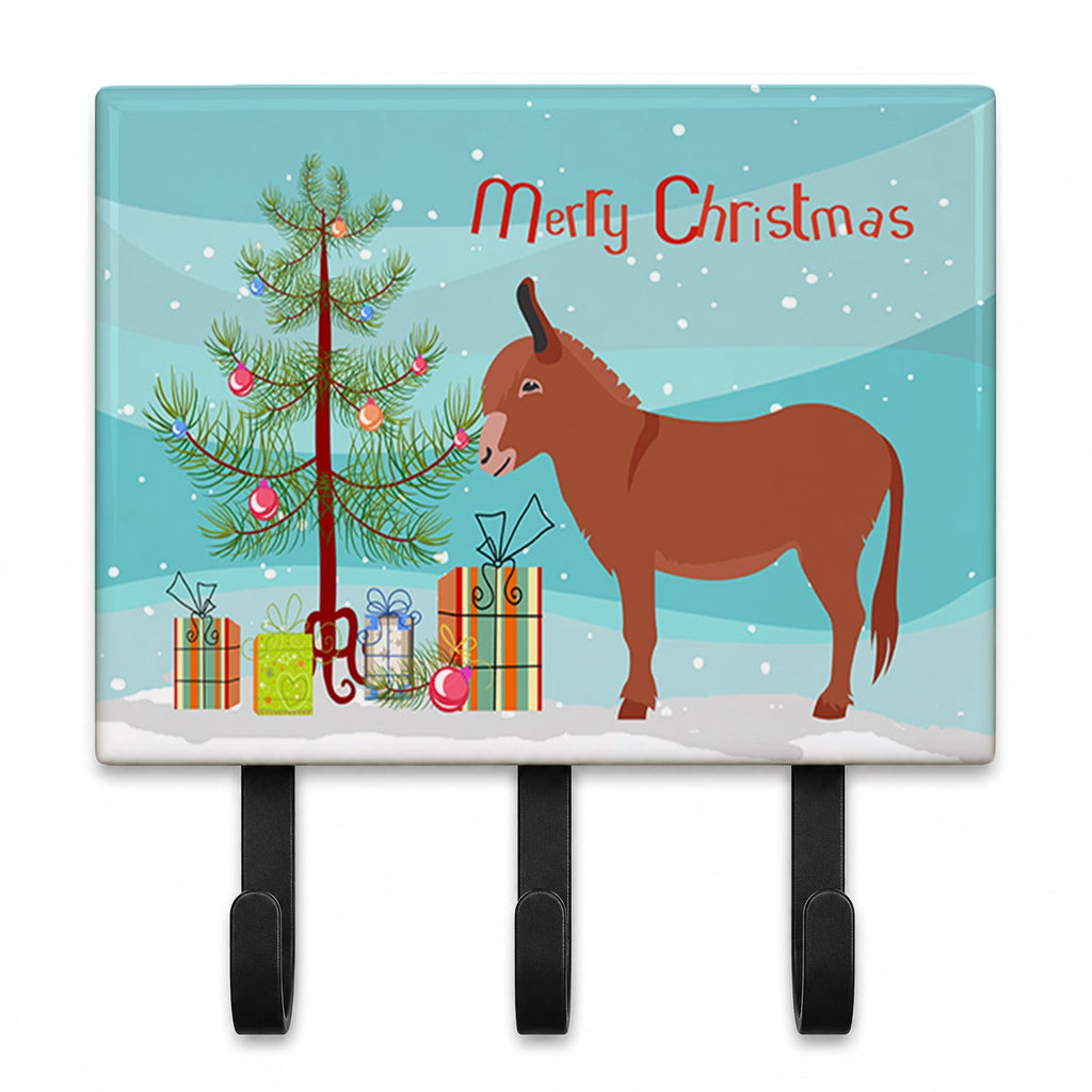 Irish Donkey Christmas Leash or Key Holder Wall Hooks, Coat Rack Wall Mount, for Hanging Keys, Towels, Aprons, Leashes