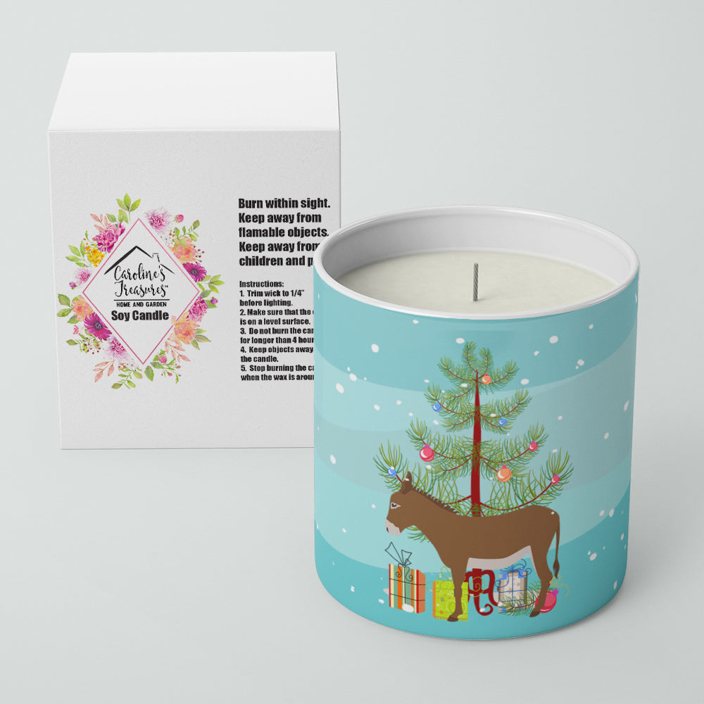 Cotentin Donkey Christmas Decorative Soy Candle Nature Soy Wax Essential Oil Home Decor Ideal for Bedroom Kitchen Bath Office Gift, 10 oz