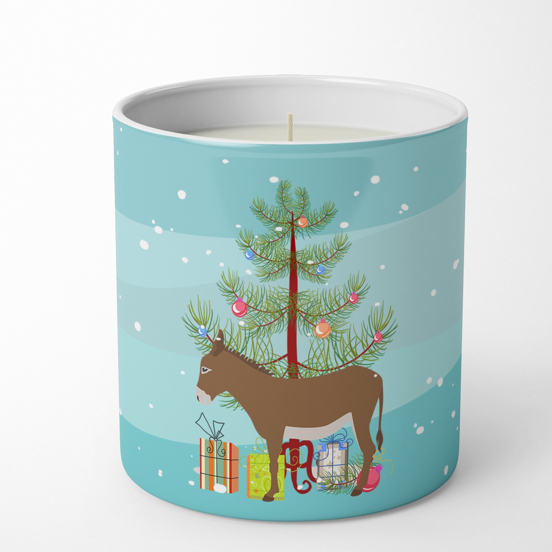 Cotentin Donkey Christmas Decorative Soy Candle Nature Soy Wax Essential Oil Home Decor Ideal for Bedroom Kitchen Bath Office Gift, 10 oz