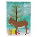Cotentin Donkey Christmas House Flag 28x40 Porch Sleeve Pole Decorative Outside Yard Banner Artwork Wall Hanging, Polyester