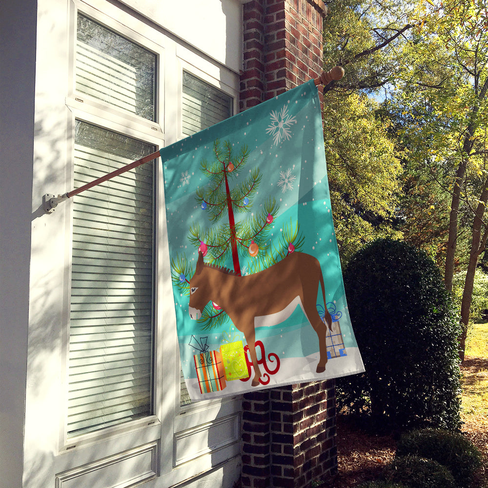 Cotentin Donkey Christmas House Flag 28x40 Porch Sleeve Pole Decorative Outside Yard Banner Artwork Wall Hanging, Polyester