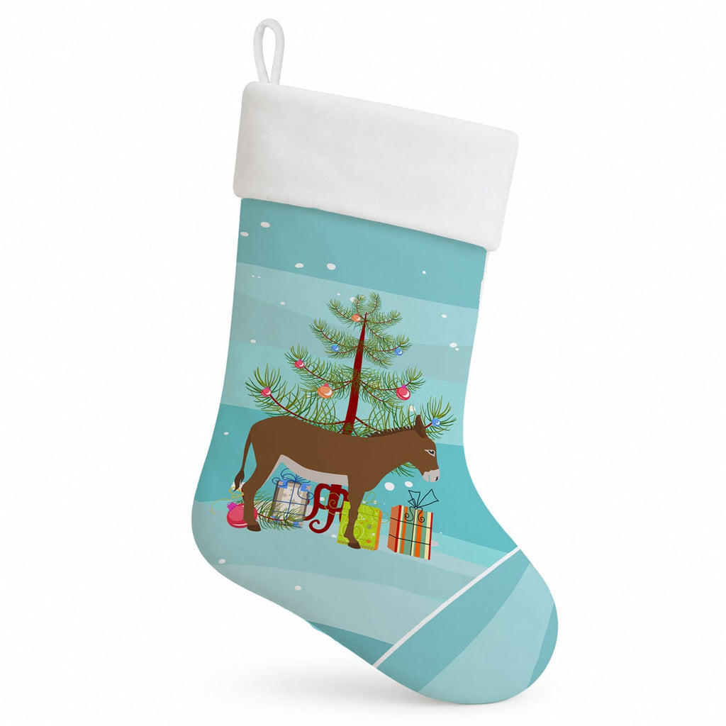 Cotentin Donkey Christmas Holiday Stocking Double-Sided Print, Polyester Suede,11x18, Made in USA