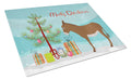 Cotentin Donkey Christmas Cutting Board Tempered Glass Kitchen Cutting Surface, Heat Resistant Chopping, Non-Slip Feet, Food Prep & Serving