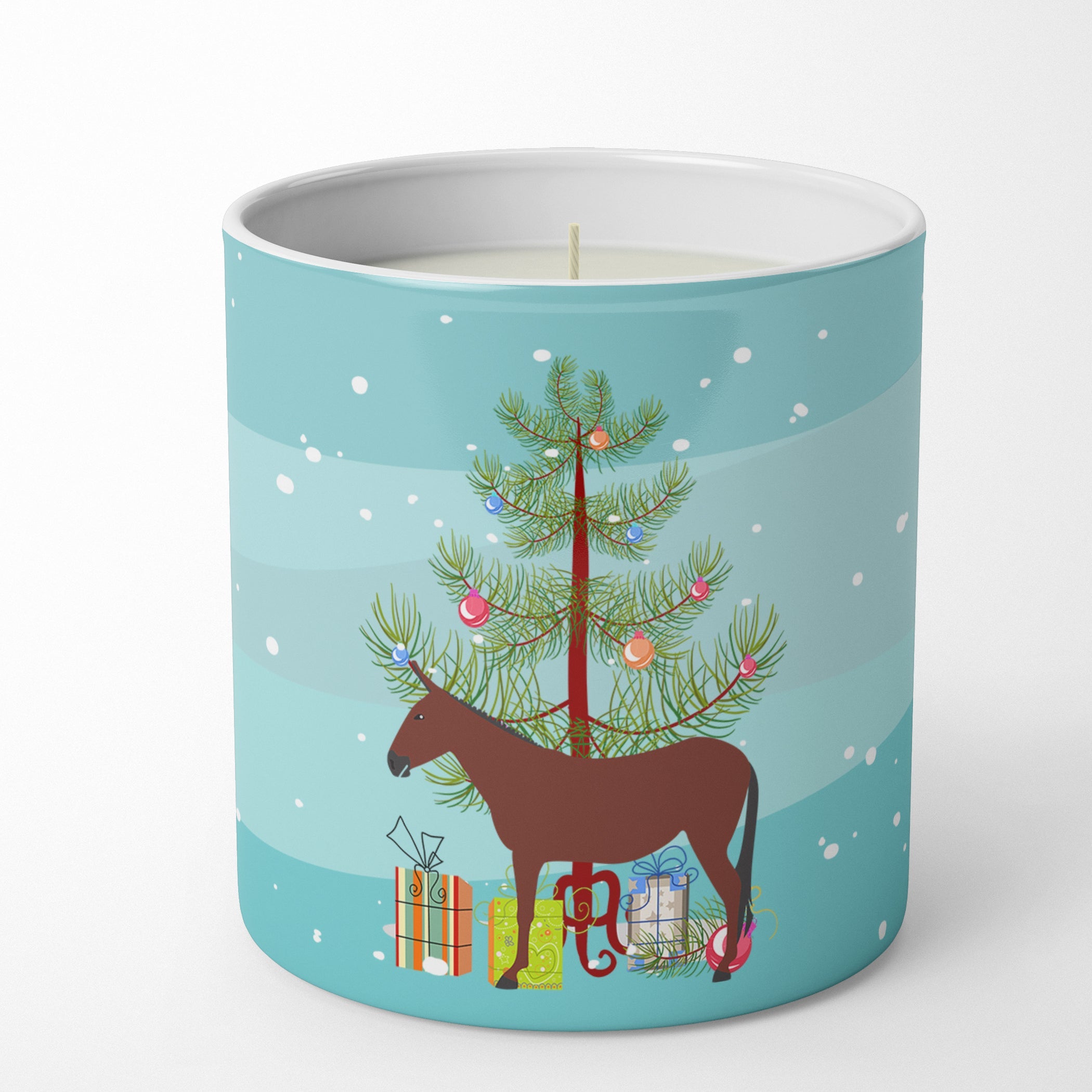 Hinny Horse Donkey Christmas Decorative Soy Candle Nature Soy Wax Essential Oil Home Decor Ideal for Bedroom Kitchen Bath Office Gift, 10 oz