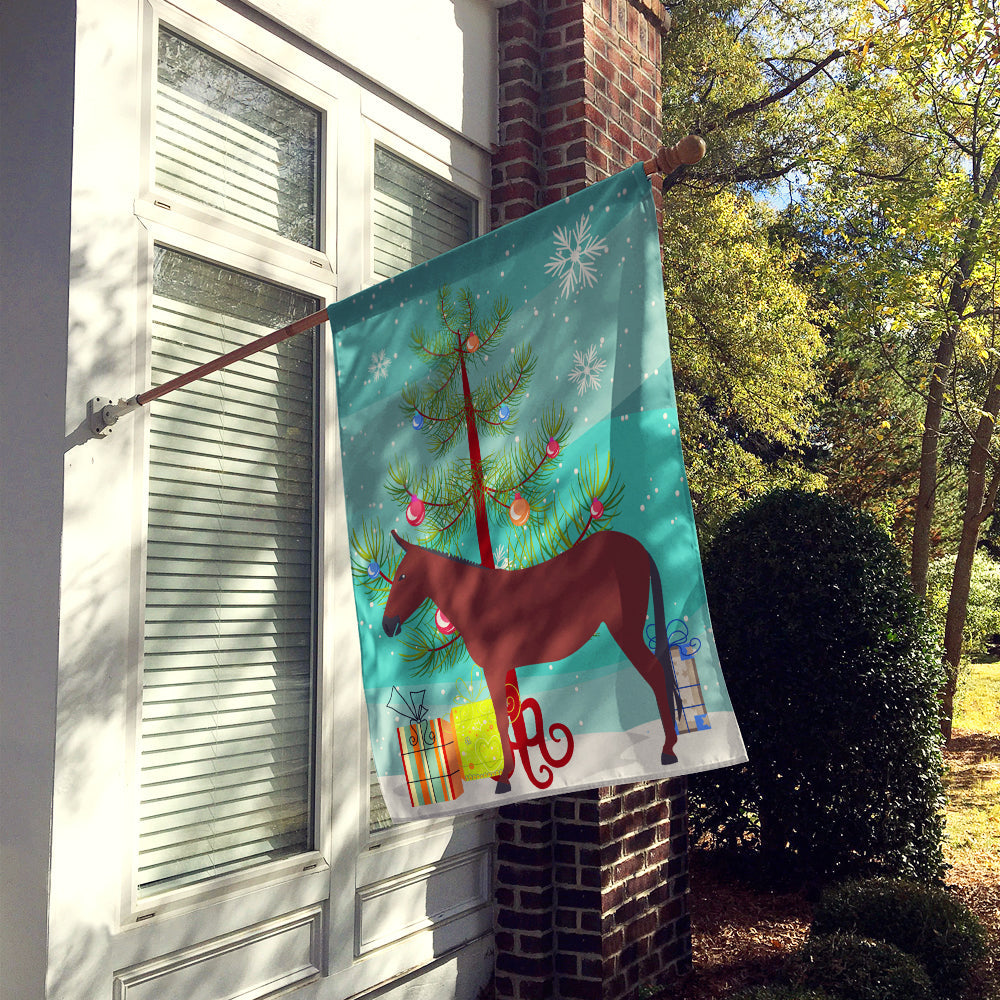 Hinny Horse Donkey Christmas House Flag 28x40 Porch Sleeve Pole Decorative Outside Yard Banner Artwork Wall Hanging, Polyester
