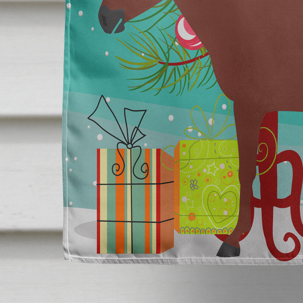 Hinny Horse Donkey Christmas House Flag 28x40 Porch Sleeve Pole Decorative Outside Yard Banner Artwork Wall Hanging, Polyester