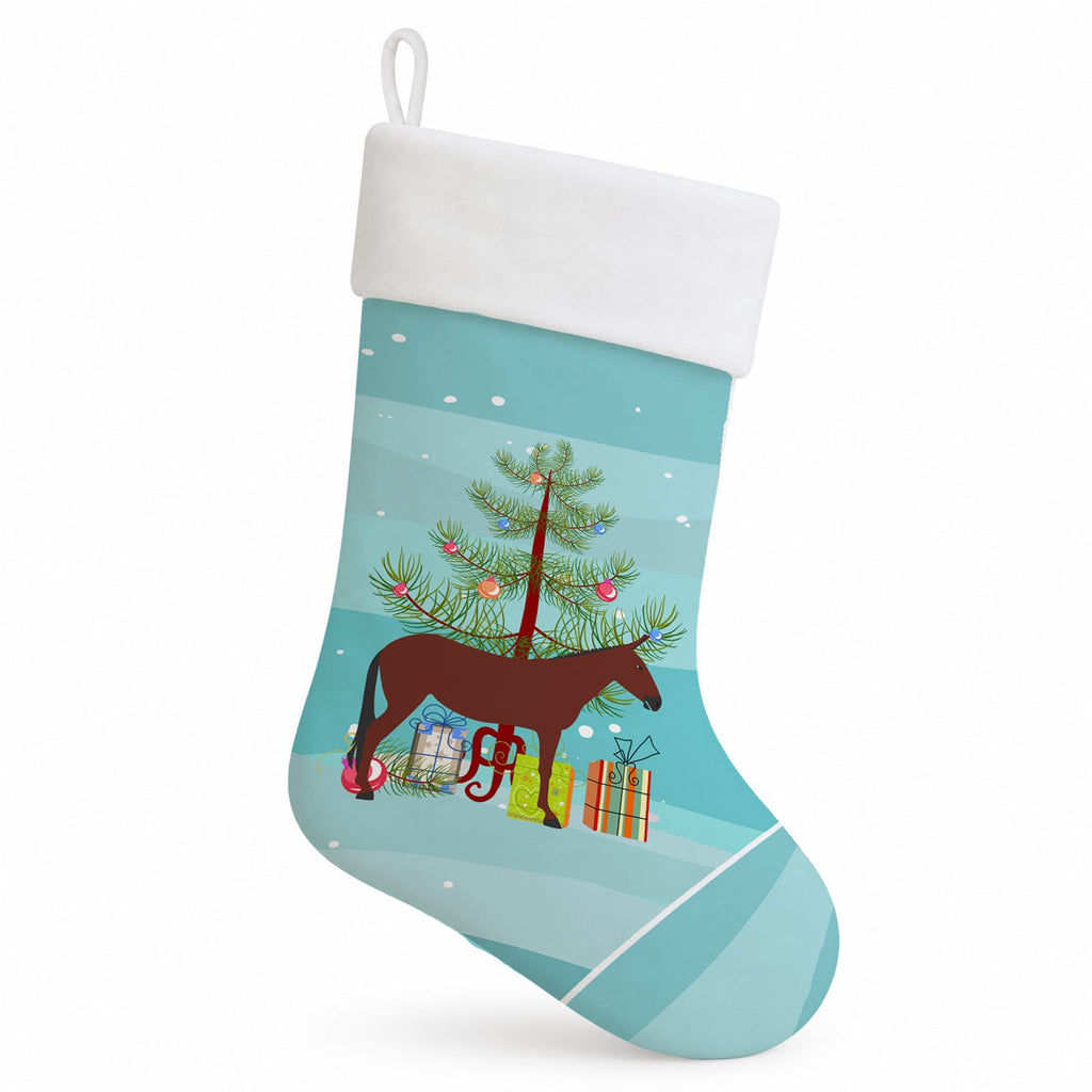 Hinny Horse Donkey Christmas Holiday Stocking Double-Sided Print, Polyester Suede,11x18, Made in USA