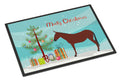 Hinny Horse Donkey Christmas Doormat Indoor Outdoor 24H X 36W Front Door Mat Rugs for Entryway, Non Slip Washable Low Pile,