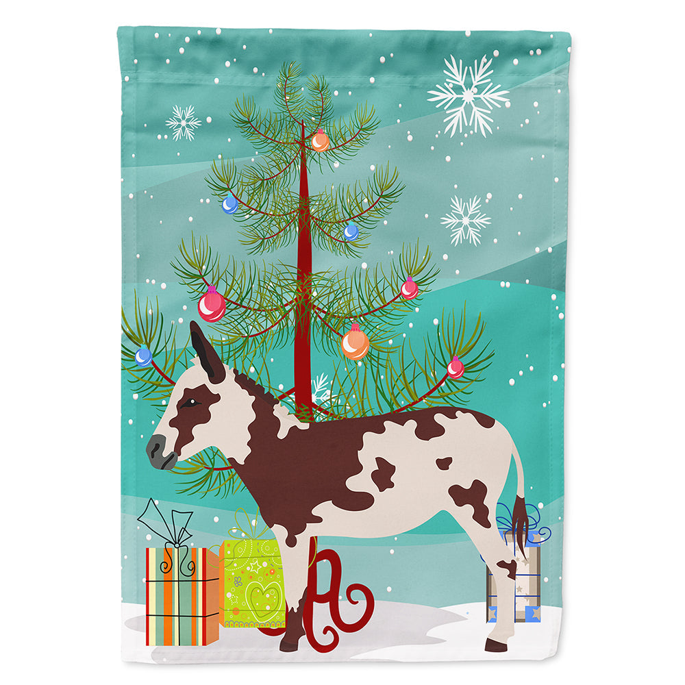 American Spotted Donkey Christmas House Flag 28x40 Porch Sleeve Pole Decorative Outside Yard Banner Artwork Wall Hanging, Polyester