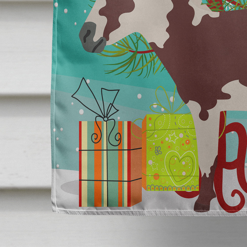 American Spotted Donkey Christmas House Flag 28x40 Porch Sleeve Pole Decorative Outside Yard Banner Artwork Wall Hanging, Polyester