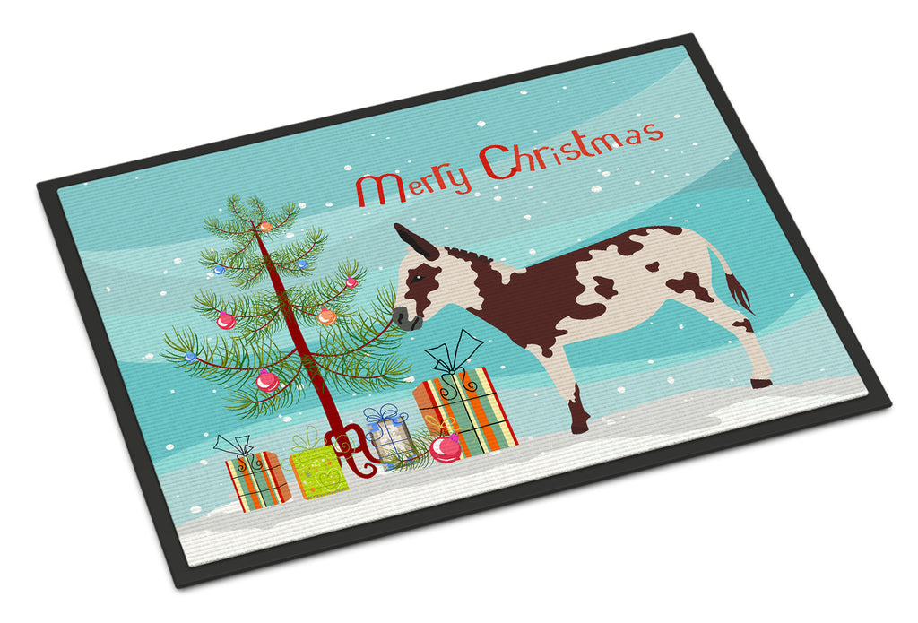 American Spotted Donkey Christmas Doormat Indoor Outdoor 24H X 36W Front Door Mat Rugs for Entryway, Non Slip Washable Low Pile,