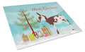 American Spotted Donkey Christmas Cutting Board Tempered Glass Kitchen Cutting Surface, Heat Resistant Chopping, Non-Slip Feet, Food Prep & Serving