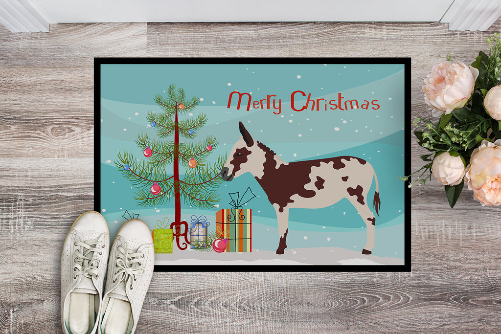 American Spotted Donkey Christmas Doormat Indoor Outdoor 18H X 27W Front Door Mat Rugs for Entryway, Non Slip Washable