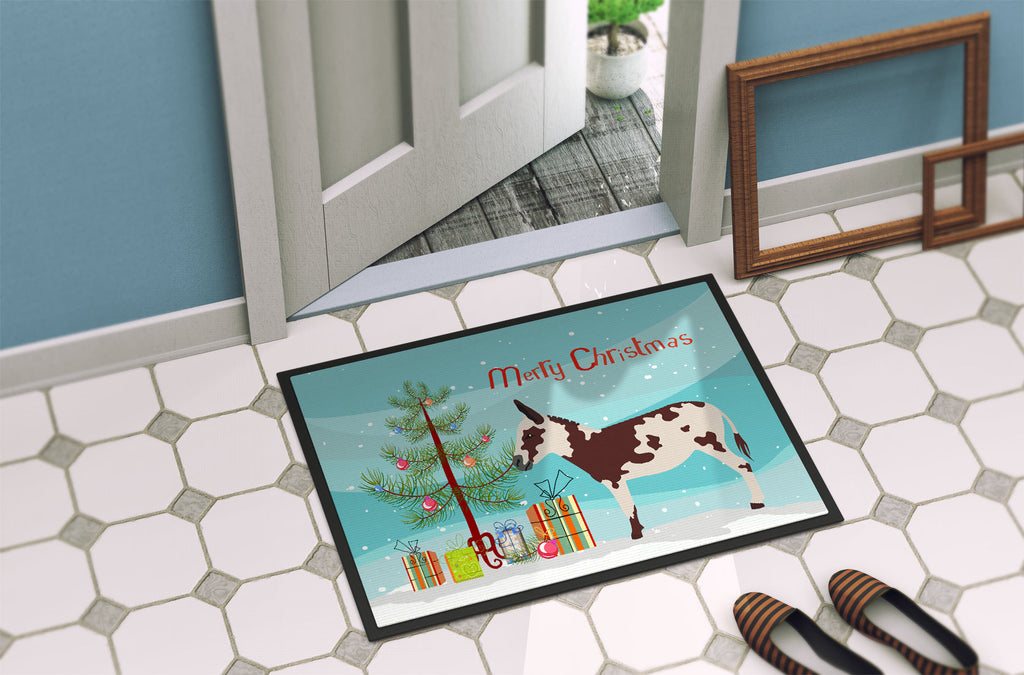 American Spotted Donkey Christmas Doormat Indoor Outdoor 18H X 27W Front Door Mat Rugs for Entryway, Non Slip Washable