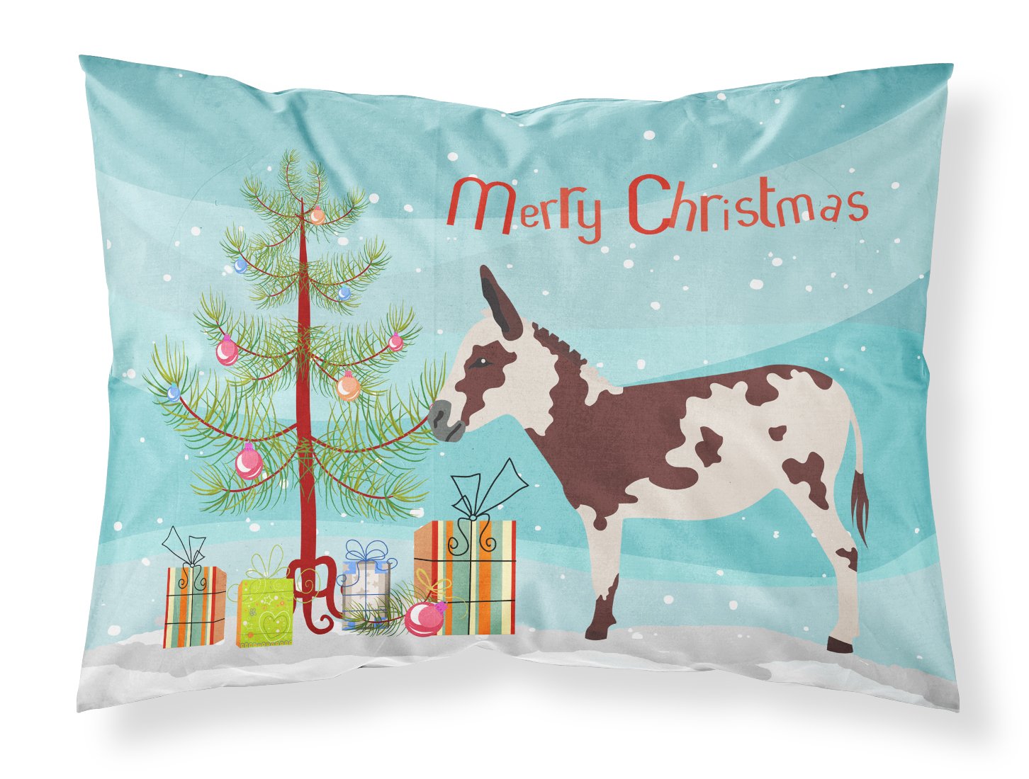 American Spotted Donkey Christmas Standard Pillowcase Lightweight Super Soft Easy Care Decorative Artwork Pillowcase, Standard