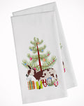 American Spotted Donkey Christmas Kitchen Towel Set of 2 White Dish Towels Decorative Bathroom Hand towel for Hand, Face, Hair, Yoga, Tea, Dishcloth, 19 X 28", White
