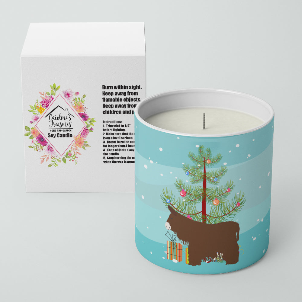 Poitou Poiteuin Donkey Christmas Decorative Soy Candle Nature Soy Wax Essential Oil Home Decor Ideal for Bedroom Kitchen Bath Office Gift, 10 oz