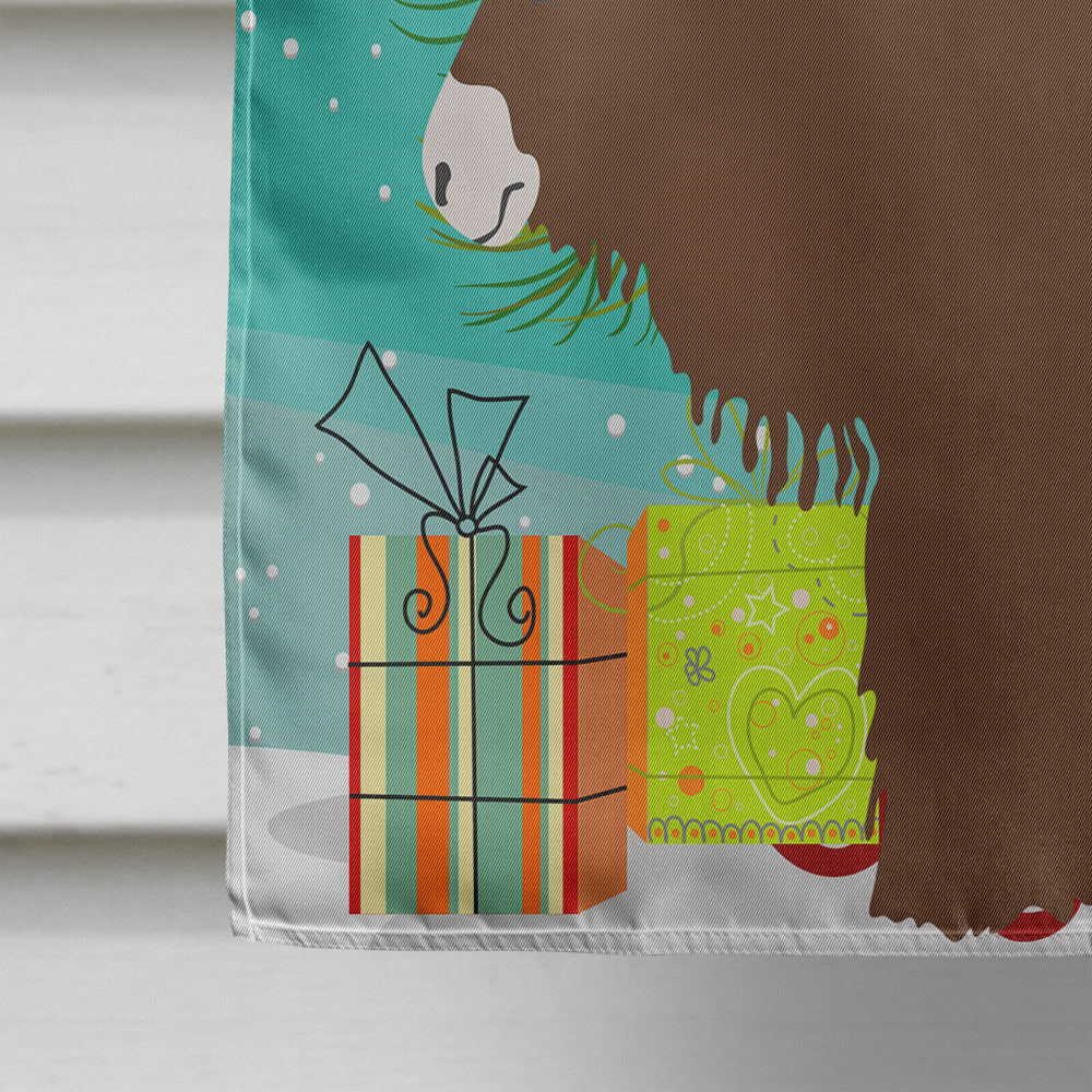 Poitou Poiteuin Donkey Christmas House Flag 28x40 Porch Sleeve Pole Decorative Outside Yard Banner Artwork Wall Hanging, Polyester