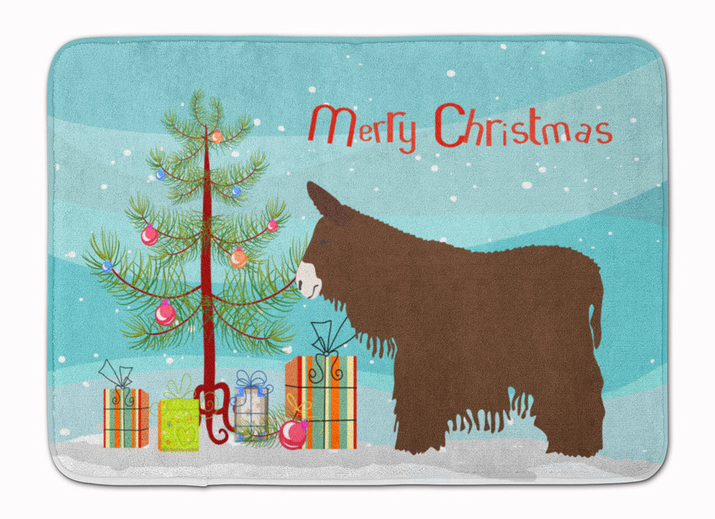 Poitou Poiteuin Donkey Christmas Memory Foam Kitchen Mat Machine Washable Anti-Fatigue Cushion Comfort Bath or Kitchen Rug