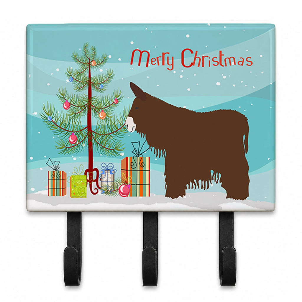 Poitou Poiteuin Donkey Christmas Leash or Key Holder Wall Hooks, Coat Rack Wall Mount, for Hanging Keys, Towels, Aprons, Leashes