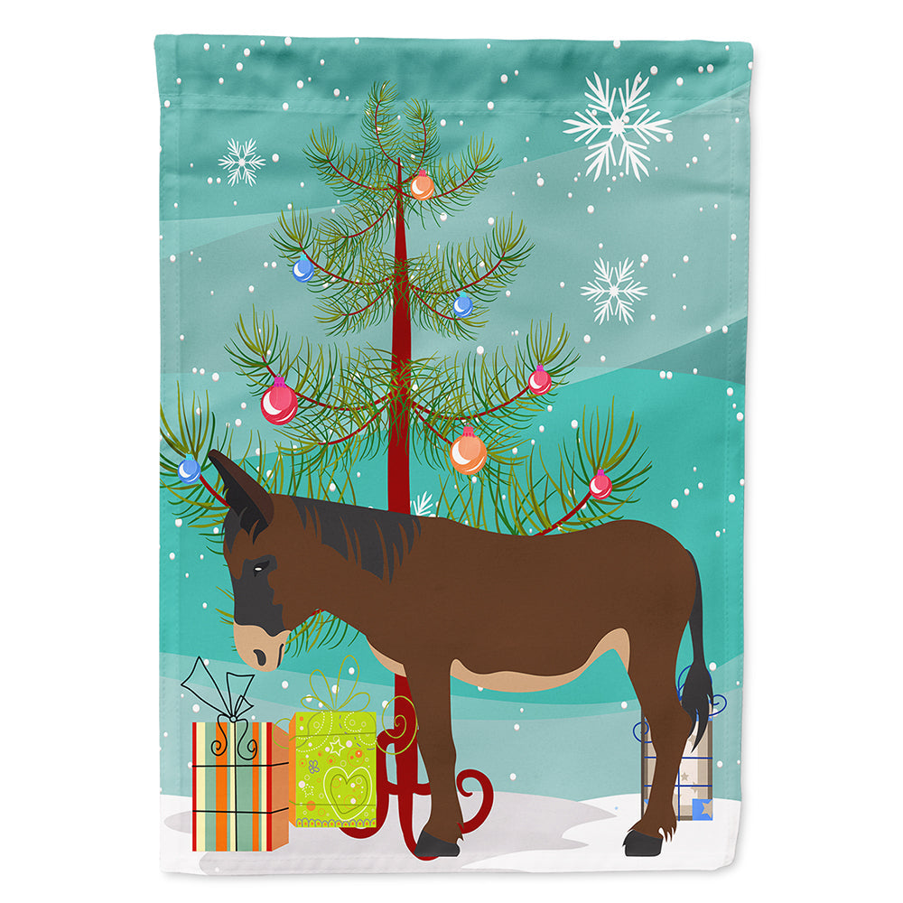 Zamorano-Leones Donkey Christmas House Flag 28x40 Porch Sleeve Pole Decorative Outside Yard Banner Artwork Wall Hanging, Polyester