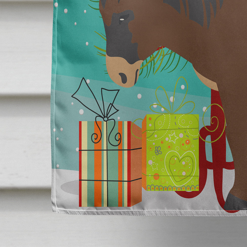 Zamorano-Leones Donkey Christmas House Flag 28x40 Porch Sleeve Pole Decorative Outside Yard Banner Artwork Wall Hanging, Polyester
