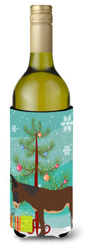 Zamorano-Leones Donkey Christmas Wine Bottle Hugger Gift Sleeve for Standard 750 ml Bottles, Insulated Reusable Also Fits Mini Shot & Pint Bottles