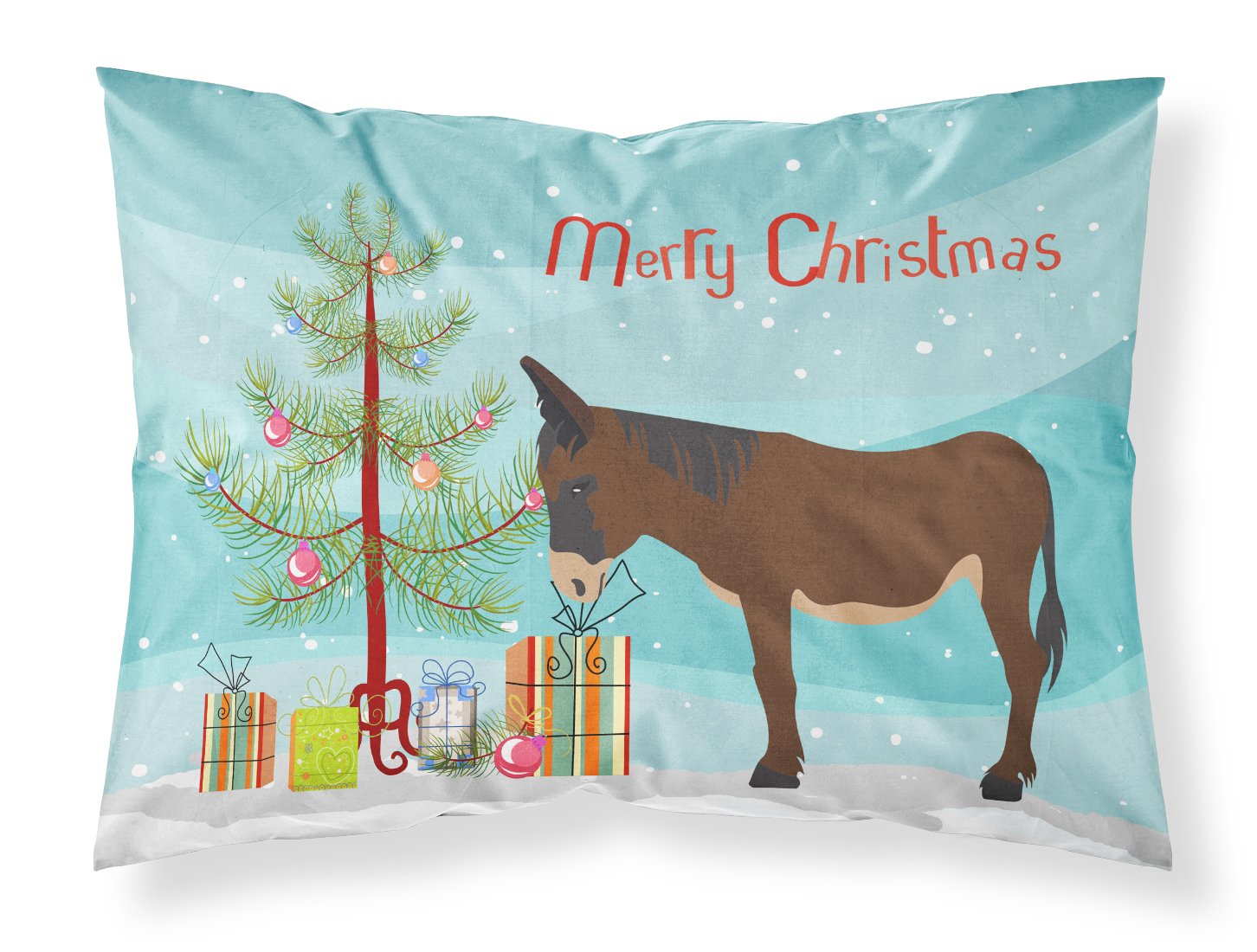 Zamorano-Leones Donkey Christmas Standard Pillowcase Lightweight Super Soft Easy Care Decorative Artwork Pillowcase, Standard