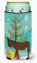 Zamorano-Leones Donkey Christmas Tall Boy Hugger Can Cooler Sleeve Machine Washable Drink Collapsible Insulator Beverage Insulated Holder